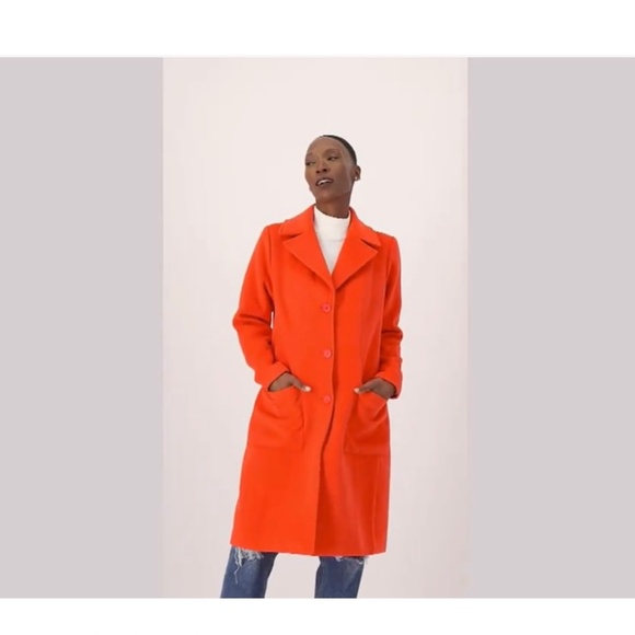 Candace Cameron Bure Regular Button-Front Tailored Coat. Size S - Picture 8 of 12